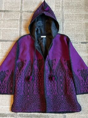 Vintage 60s/70s Handmade Greek Folk Wool Sweater with Tassels, EUC